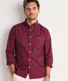 Stretch Poplin Tartan Shirt in Red Velvet Plaid by Vineyard Vines