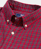 Stretch Poplin Tartan Shirt in Red Velvet Plaid by Vineyard Vines