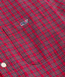 Stretch Poplin Tartan Shirt in Red Velvet Plaid by Vineyard Vines