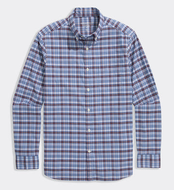 Faraway Plaid Performance Cotton Shirt in Summer Evening by Vineyard Vines