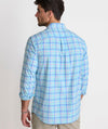 Performance Coconut Key Plaid Featherweight Shirt in Sea Splash by Vineyard Vines