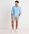 Performance Coconut Key Plaid Featherweight Shirt in Sea Splash by Vineyard Vines