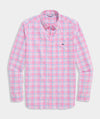 Performance Coconut Key Plaid Featherweight Shirt in Cotton Candy by Vineyard Vines