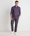 Jethro Plaid Tech Twill Shirt in Crimson by Vineyard Vines