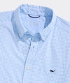 Performance Coral Reef Gingham Featherweight Shirt in Jake Blue by Vineyard Vines