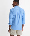 Performance Lemon Shark Gingham Featherweight Shirt in Jake Blue by Vineyard Vines