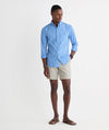 Performance Lemon Shark Gingham Featherweight Shirt in Jake Blue by Vineyard Vines