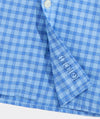 Performance Lemon Shark Gingham Featherweight Shirt in Jake Blue by Vineyard Vines