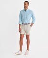 Performance Lemon Shark Gingham Featherweight Shirt in Aqua Glass by Vineyard Vines