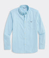 Performance Lemon Shark Gingham Featherweight Shirt in Aqua Glass by Vineyard Vines