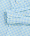 Performance Lemon Shark Gingham Featherweight Shirt in Aqua Glass by Vineyard Vines