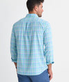 Performance Mangrove Tattersall Featherweight Shirt in Turqs by Vineyard Vines