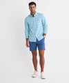 Performance Mangrove Tattersall Featherweight Shirt in Turqs by Vineyard Vines