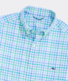 Performance Mangrove Tattersall Featherweight Shirt in Turqs by Vineyard Vines
