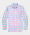 Performance Mangrove Tattersall Featherweight Shirt in Toucan by Vineyard Vines