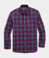 Performance Tech Twill Plaid Shirt in Coastal Crimson by Vineyard Vines