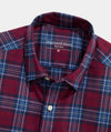 Performance Tech Twill Plaid Shirt in Coastal Crimson by Vineyard Vines