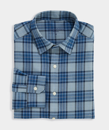 Performance Tech Twill Plaid Shirt in Tradewinds by Vineyard Vines