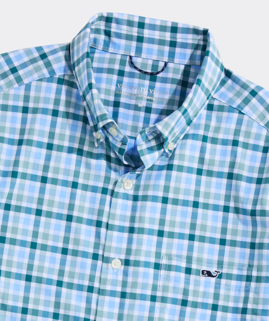 Performance Plaid Featherweight Shirt in Seacliff Blue by Vineyard Vines