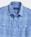 Chiller Plaid Double Cloth Shirt in Brackish Blue by Vineyard Vines