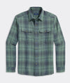 Chiller Plaid Double Cloth Shirt in Olive Dusk by Vineyard Vines