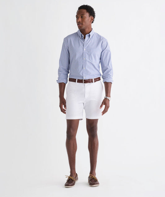 Performance Cotton Tattersall Shirt in Lavender Sky by Vineyard Vines