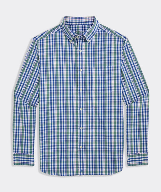 Performance Cotton Audubon Plaid Shirt in Olive Dusk by Vineyard Vines