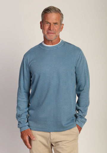 Jackson Ultra Soft-Ribbed Knit in Mineral Blue by True Grit
