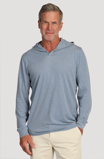 Bowery Burnout Slit Hoodie in Splash by True Grit
