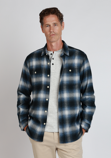 Fireside Super Brushed Flannel in Blue by True Grit