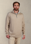 Herringbone Fleece Quarter-Zip in Dark Rye by True Grit