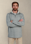 Herringbone Fleece Quarter-Zip in Industrial Blue by True Grit