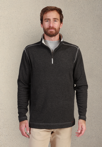 Daybreak Performance Quarter-Zip in Charcoal by True Grit