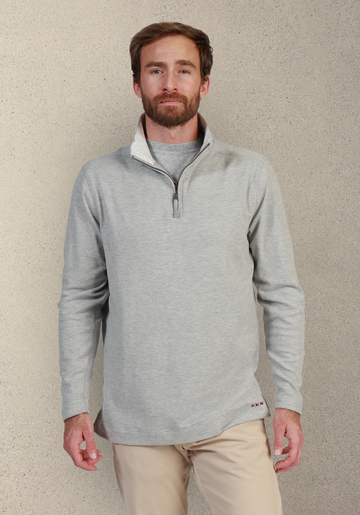 Daybreak Performance Quarter-Zip in Grey by True Grit