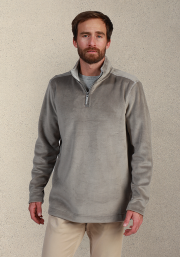 Apres Lux Sueded Corduroy Quarter-Zip in Heather by True Grit