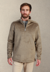 Apres Lux Sueded Corduroy Quarter-Zip in Tobacco by True Grit
