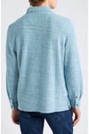 Bella Bay Long Sleeve Textured Cotton Blend Pocket Polo in Malachite Heather by Tommy Bahama
