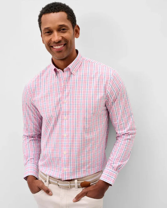 Tinsley Everyday Performance Button Down Shirt in Snapper by Johnnie-O