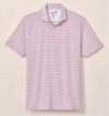 Kamdon Stripe Performance Jersey Polo in Lobster by Johnnie-O