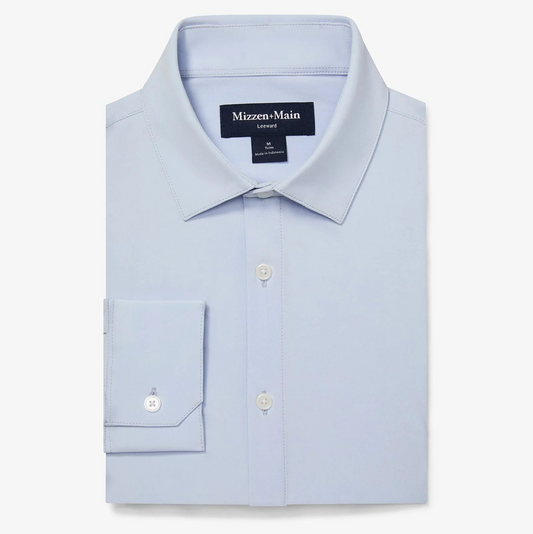 Leeward Dress Shirt in Light Blue Solid by Mizzen+Main