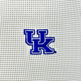 University of Kentucky Performance Houndstooth Quarter-Zip in White/Grey by Horn Legend