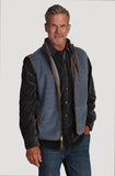 Herringbone Fleece Zip Vest in Blue by True Grit