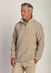 Apres Lux Chenille 1/4 Zip Pullover in Oatmeal by True Grit