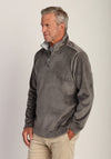 Apres Lux Sueded Cord 1/4 Zip Pullover in Vintage Grey by True Grit