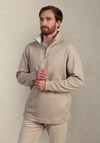 Herringbone Fleece Quarter-Zip in Dark Rye by True Grit