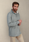 Herringbone Fleece Quarter-Zip in Industrial Blue by True Grit