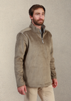Apres Lux Sueded Corduroy Quarter-Zip in Tobacco by True Grit