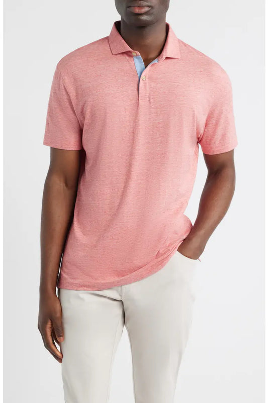 Starnes Heathered Blend Polo in Slate Rose by Johnnie-O