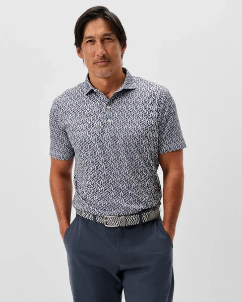 Toco Performance Jersey Polo in Black by Johnnie-O