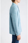Bella Bay Long Sleeve Textured Cotton Blend Pocket Polo in Malachite Heather by Tommy Bahama